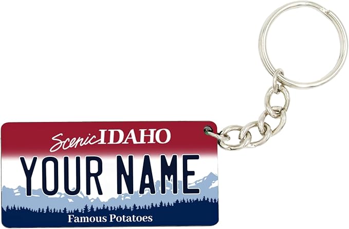 License Plate Keychain - Personalized - All States Multicolor