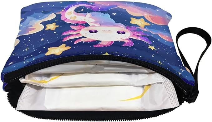 Dolyues Axolotl Coin Purse Wallet Change Pouch Key Holder Cute Women Money Bag Zipper Makeup Bag for Women Gift