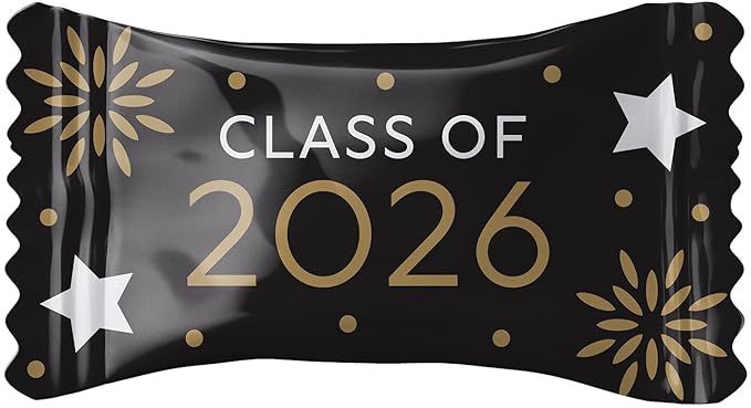 Party Sweets 2026 Graduation Buttermints by Hospitality Mints, Appx 300 mints, 7-Ounce Bags (Pack of 6)