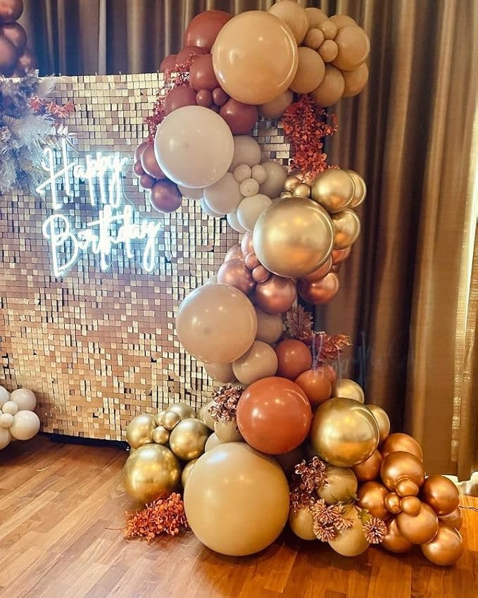 Bezente Brown Balloons 18 Inch - 30 Pack Large Thick Brown Balloons Big Round Coffee Brown Latex Balloons for Birthday Bridal Shower Wedding Anniversary Party Decorations