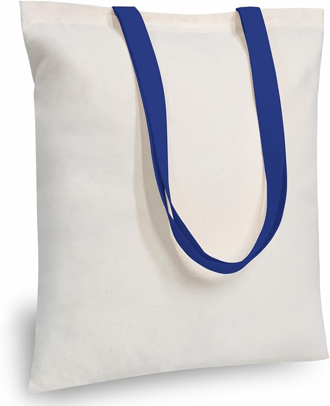 TOPDesign 6-Pack Economical 16"x15" Cotton Tote Bag, Lightweight Medium Reusable Grocery Shopping Cloth Bags, Suitable for DIY, Advertising, Promotion, Gift, Activity
