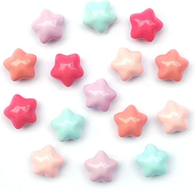 KEYDUACU 15Pcs Strong Star Refrigerator Magnet Fridge Sticker,Colorful 3D Craft Decoration Magnet,Strong Fridge Magnets for Kitchen,Office Whiteboard, Cabinet and Dishwasher (Macaron Stars)