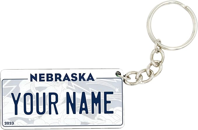 License Plate Keychain - Personalized - All States Multicolor