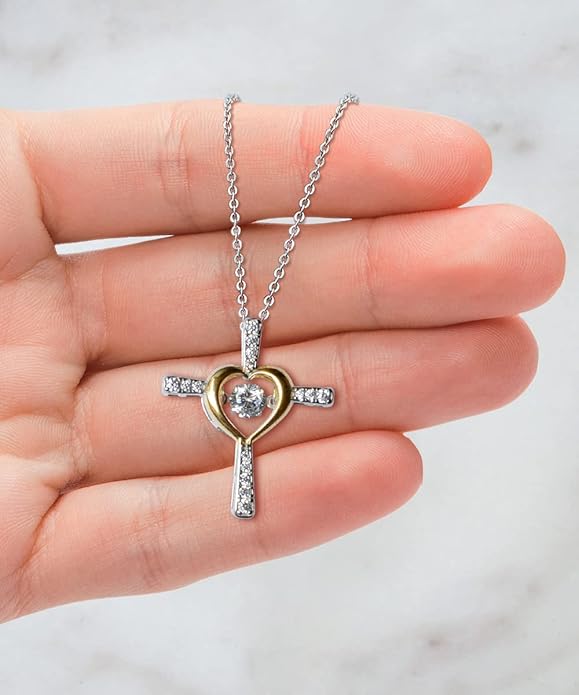 Mother of the Groom Gifts from Bride (.925) Stirling Silver Cross Necklace, Gift for Moms on Wedding Day Card and Jewelry, Mother in Law Wedding Gift from Bride
