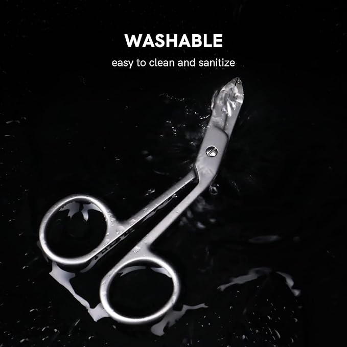Professional Scissor Tweezers - 3Cr13 Stainless Steel Tweezers with Handles, Larger Grabbing Surface Area, Precision Eyebrow Tweezers for Women and Men Facial Hair