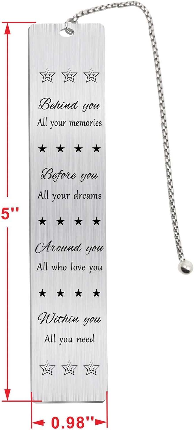 Jzxwan Happy Birthday Gifts for Boys Girls, Birthday Bookmark for Him Her Men, Behind You All Your Memories Gift