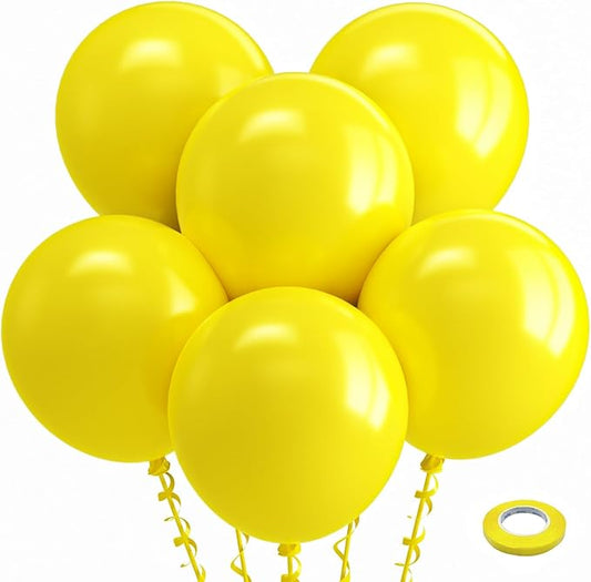 Bezente Yellow Balloons 18 Inch - 30 Pack Large Thick Yellow Balloons Big Round Yellow Latex Balloons for Bridal Shower Birthday Sunflower Theme Party Decorations
