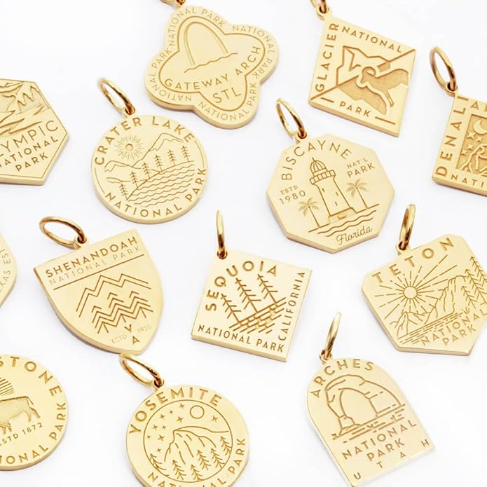 Jet Set Candy National Park Souvenir Travel Charms Gold Vermeil
