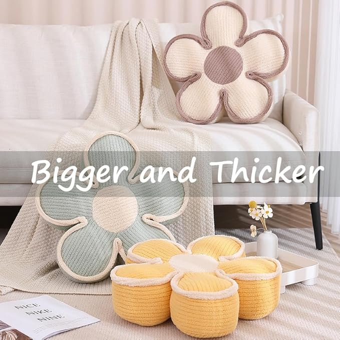 3 PCs Flower Pillow Flowers Shaped Pillow Cushion Decorative Daisy Pillow for Bed Cute Throw Pillows