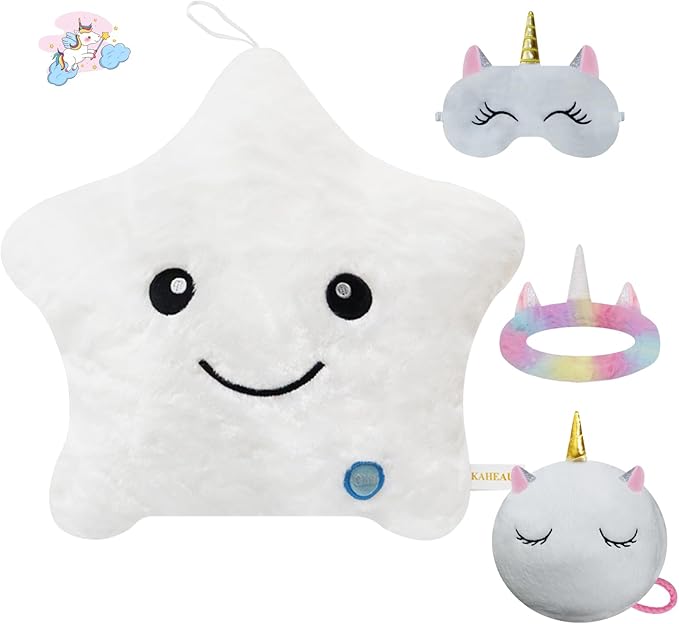 Throw Pillows for Couch Bed Christmas Home Living Room Decor Sofa Cushion Chair Back Car Seat Birthday, Cute Soft Decorative Plush Star Pillow Inserts, White Throw Pillow Set