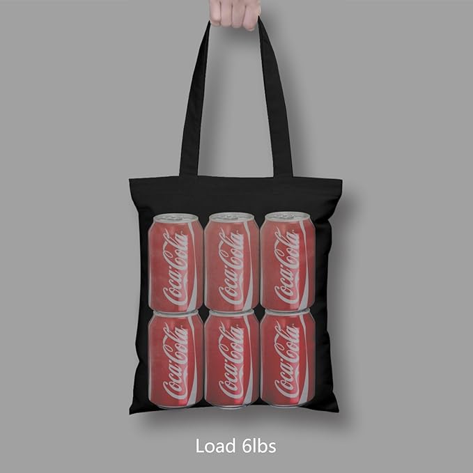 TOPDesign 20-Pack Economical 11.8"x13" Black Cotton Tote Bag, 5oz Lightweight Fabric, Small Reusable Grocery Shopping Cloth Bags, DIY Your Creative Designs