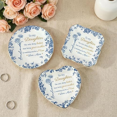 LOVELYPOD Personalized Mother Daughter Jewelry Tray, The Only Thing Better Than Being Your Mother, Custom Birth Month Flower Ring Dish, New Mom Gift, for Daughter from Mom - Image 6