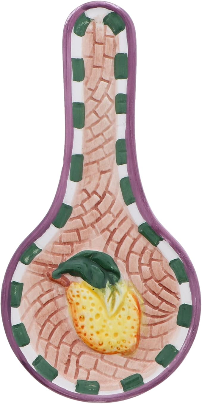 Ceramic Spoon Rest Lemon Kitchen Décor Teaspoon Tea Bag Rest