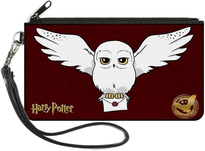 Wallet Canvas Zip Clutch Harry Potter Hedwig Delivery Pose DRCMC Icon Reds Golds