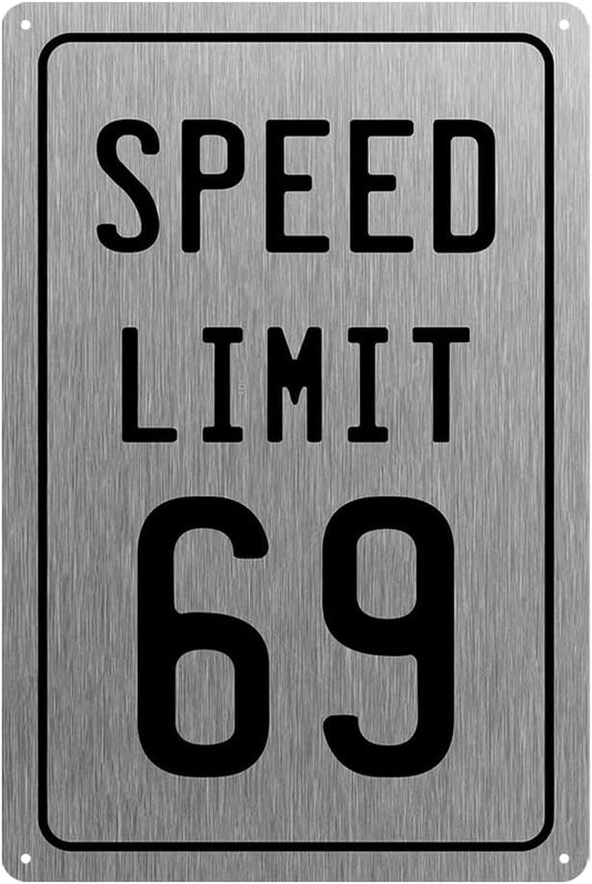 Cool Things For Your Room Posters For Men Cool Stuff For Teen Boys Wall Decor For Bedroom Men Funny Poster For Guys Street Signs For Bedroom Dorm Room Decor Speed Limit 69 Sign 8x12 Inch
