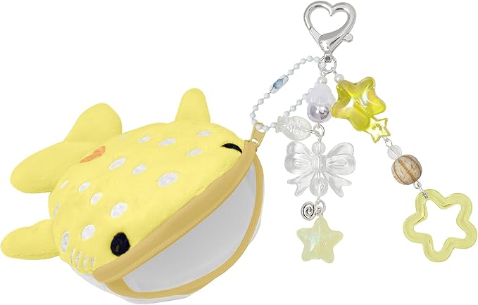 Cute Keychain Whale Shark Coin Purse Keychain Cute Plush Zipper Change Pouch, Kawaii Handmade Wallet for Women