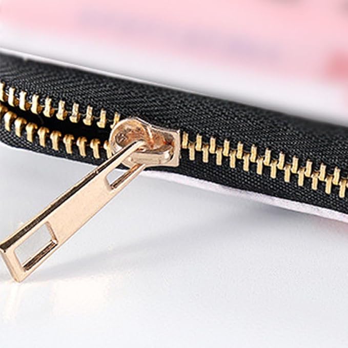 Money Printed Wallet with Zipper Funny Coin Bag Credit Card Holder Cash Storage Purse for Men and Women