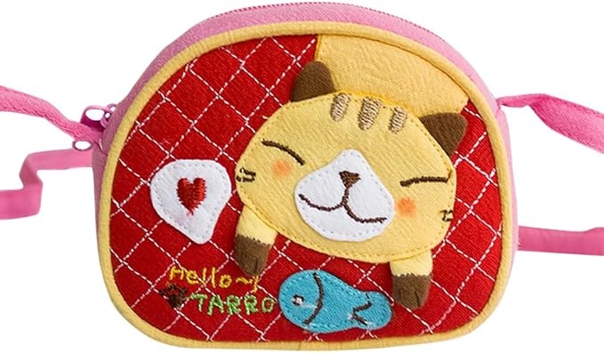 [Kitty & Fish] Embroidered Applique Swingpack Bag Purse / Wallet Bag / Coin Purse (3.93.3)