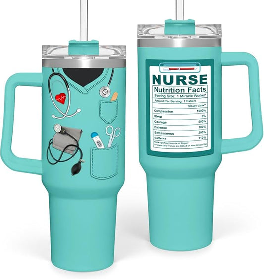 Nurse Gifts 40oz Stainless Steel Insulated Tumbler - Coffee Cup for Nurses Week, Appreciation Gifts