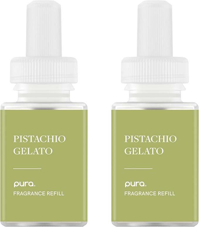 PuraHome Scent Refill - Smart Home Air Diffuser - Up to 120-Hours of Luxury Fragrance per Refill - Home Essential - Clean & Safe Diffuser Fragrance - 2 Pack, Pistachio Gelato