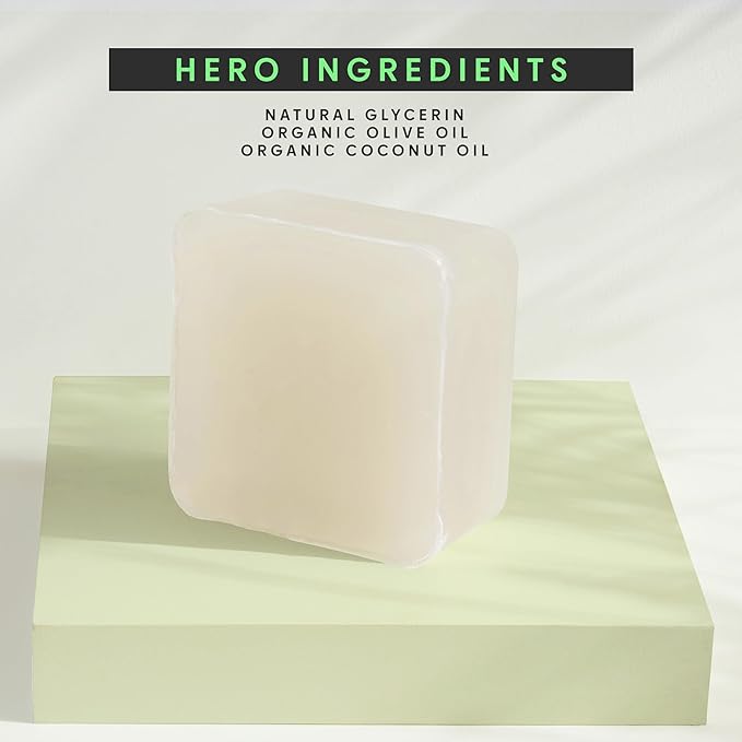 2Lb Clear Glycerin Soap Base - Melt and Pour Soap Making Supplies - Glicerina para Hacer Jabones - Organic Without SLS/SLES, All Natural - Perfect for DIY Projects