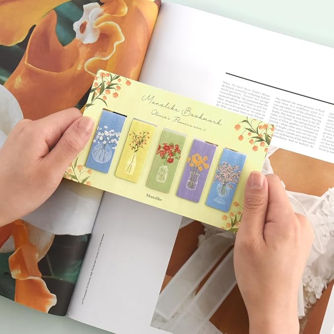 Magnetic Bookmarks Set - A (Olivia's Flowers Ver.1)