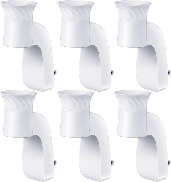 6 Pack Wall Fragrance Plug in Compatible with Bath and Body Works WallFlower Fragrances, ETL Certified, Rotatable, Precise Scent Control Fragrance Diffuser Plug for Home, Office (White)