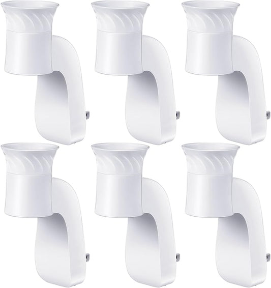 6 Pack Wall Fragrance Plug in Compatible with Bath and Body Works WallFlower Fragrances, ETL Certified, Rotatable, Precise Scent Control Fragrance Diffuser Plug for Home, Office (White)