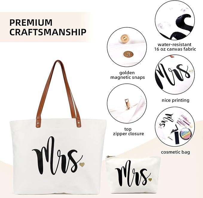 Lamyba New Mom Gifts, Mama Bag Tote with Makeup Bag, Cool Gifts for Mom to be/Expecting Mom/Pregnant Women