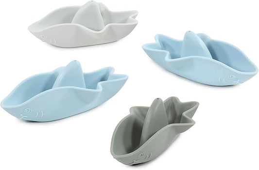 Hudson Baby Silicone Bath Toy 4pk, Shark, One Size