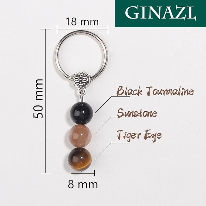 Natural Crystals Keychain Gift for New Beginnings, New Beginnings Gifts for Coworker Anxiety Relief Keychain for Women