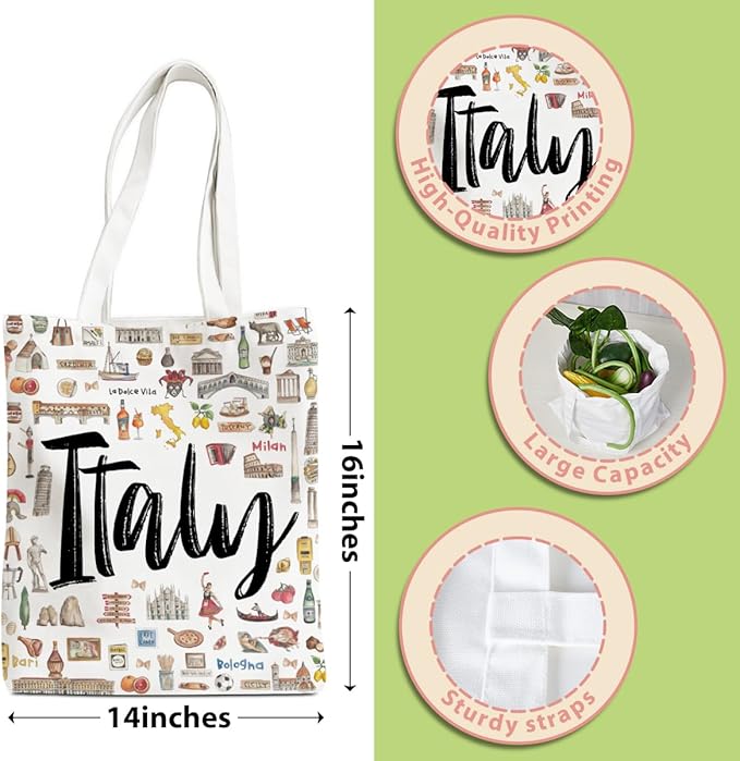 New York Paris Chicago Nashville Italy Los Angeles Las Vegas Lover Gifts Tote Bag Beach Bag Travel Gift