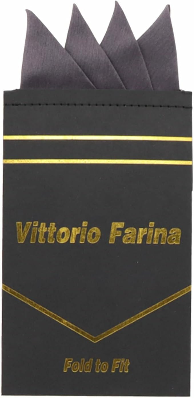 Premium Pre-Folded Four-Point Suit Pocket Square for Men with Sewn Pocket Fold