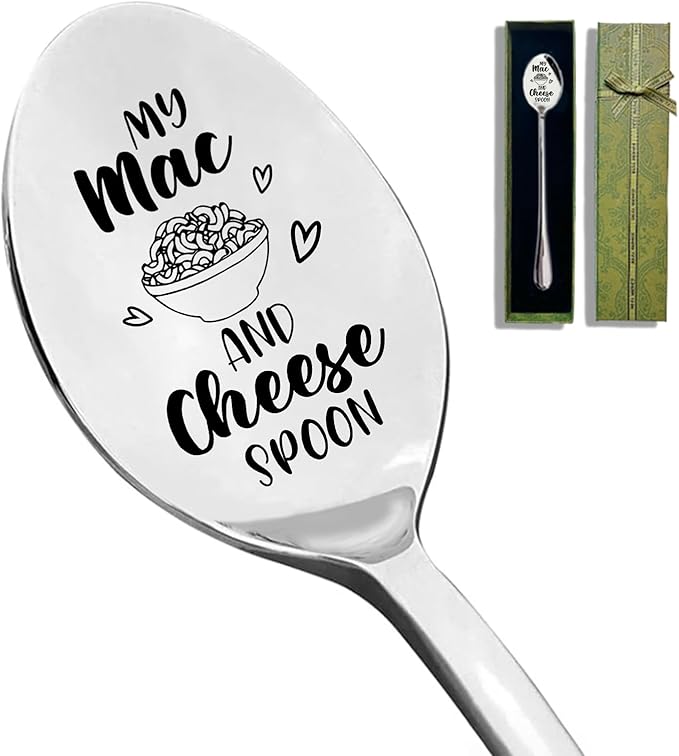 Cheese Spoons Funny Stainless Steel Spoon Coffee Tea Dessert Spoon Gifts for Cheese Lovers,Friends, Kids, Birthday Christmas Thanksgiving Graduation Gift