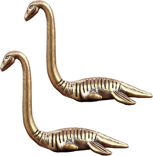 Brass Animals Figurine Decorative,Solid Copper Decorations,Metal Statue,Solid Brass Loch Ness Monster Figurine-Miniature Vintage Decor Ornament,Miniature Chicken Statues for Home Decor