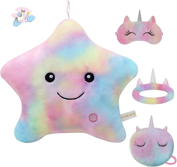 Throw Pillows for Couch Set Living Room Home Decor Sofa Office Chair Birthday New Year, Star Shape Decorative Pillows for Bed with Insert,Colorful Pink Throw Pillow Cute Cushion