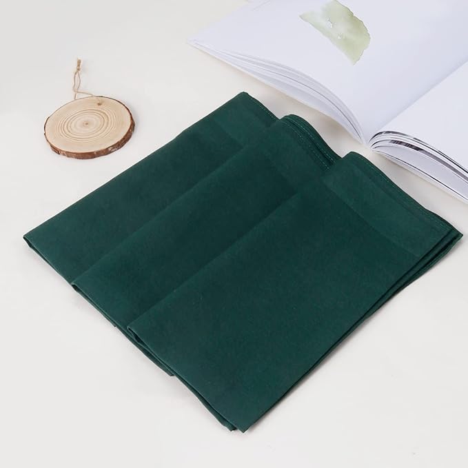HOULIFE Men's Cotton Handkerchiefs, Solid Color 60S Soft Cotton Hankies for Men Women 6/12PCS 15.7"×15.7"