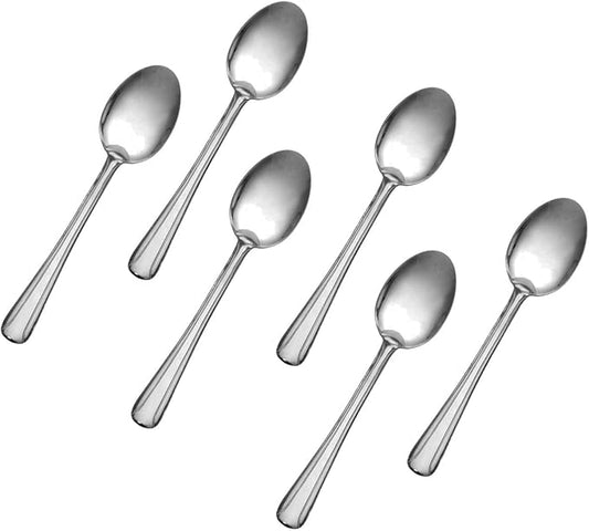 Stainless Steel Tea Spoon, Flatware Set 'Domi' for (6)