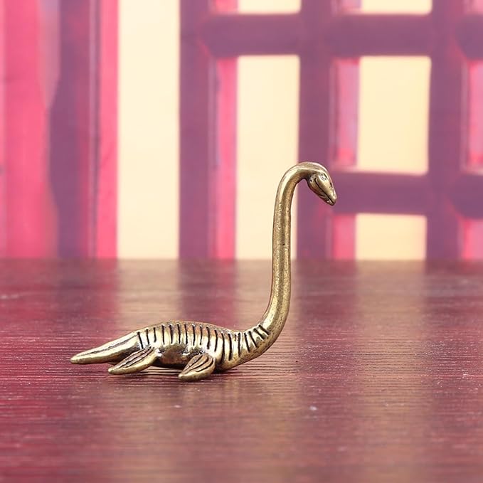 Brass Animals Figurine Decorative,Solid Copper Decorations,Metal Statue,Solid Brass Loch Ness Monster Figurine-Miniature Vintage Decor Ornament,Miniature Chicken Statues for Home Decor