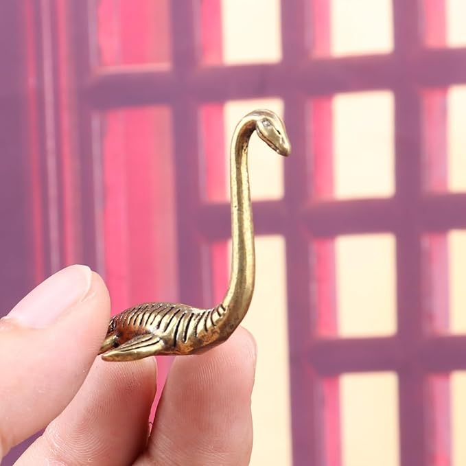 Brass Animals Figurine Decorative,Solid Copper Decorations,Metal Statue,Solid Brass Loch Ness Monster Figurine-Miniature Vintage Decor Ornament,Miniature Chicken Statues for Home Decor