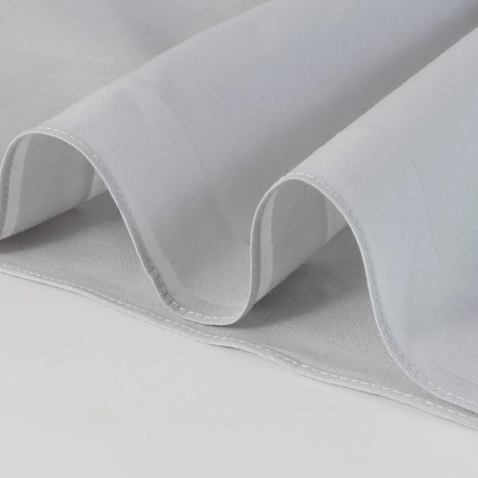 HOULIFE Men's Cotton Handkerchiefs, Solid Color 60S Soft Cotton Hankies for Men Women 6/12PCS 15.7"×15.7"