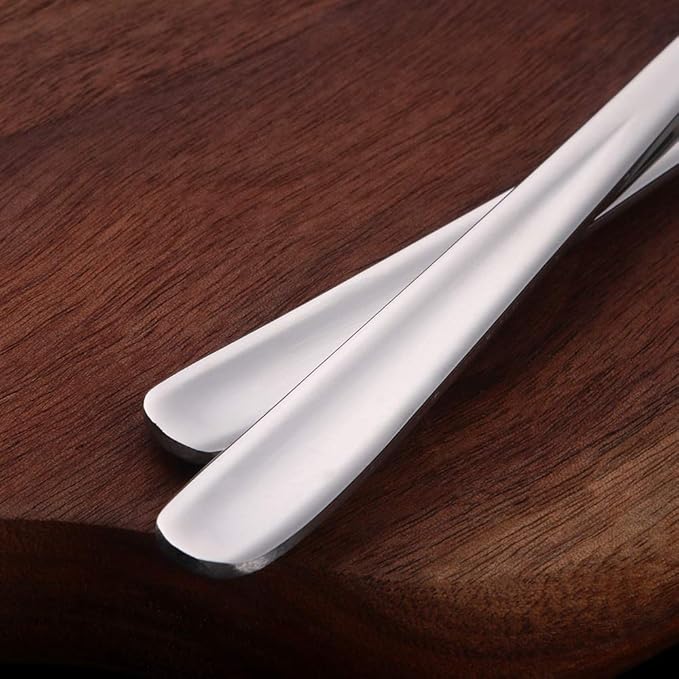 Buyer Star Long Handle Iced Tea Spoons Set of 6, 8 inch 18/10 Coffee Spoon Sets for Mixing, Cocktail Stirring, Tea, Coffee, Milkshake, Cold Drink