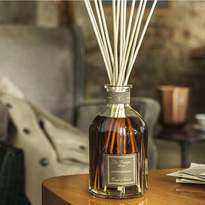 Dr. Vranjes - Oud Nobile 500 ml Diffuser + Double Pack of White Sticks (3 Pieces Bundle)- Luxury Home Fragrance, Made in Italy, Main Scent: Oriental, Olfactory Pyramid: Bergamot, Oud, Myrrh