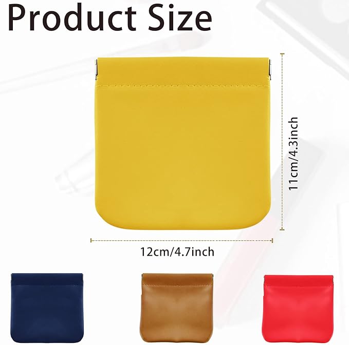 4Pcs Pocket Cosmetic Bag for Purses, Leather Small Makeup Bag Cosmetic Pouch for Women, Portable No Zipper Makeup Pouch Coin Purse Jewelry Pouch Travel Storage for Cosmetics Headphones Jewelry