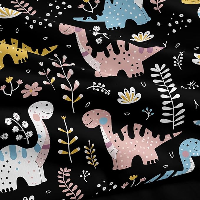 Boys Dinosaur Comforter Sets Full 5PCS,Dinosaur Cute Bedding Set for Kids,Cartoon Dinosaurs Twin Comforter Set,Boys Bed in a Bag with Flat Sheet and Fitted Sheet,Pillowcase