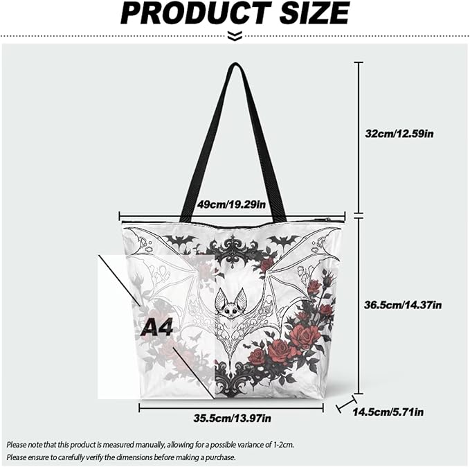 Cartoon Animal Printed DIY Coloring Tote Bag Waterproof Paper Handbags for Women Large Travel Shoulder Bags Purses