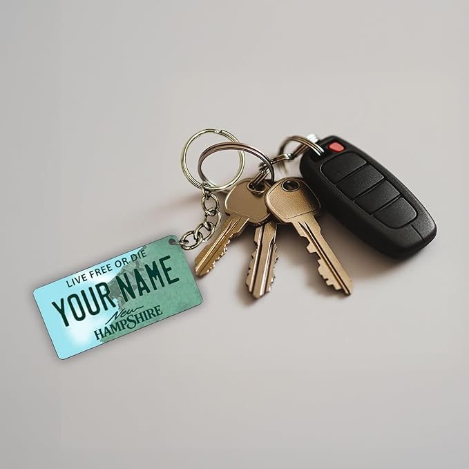 License Plate Keychain - Personalized - All States Multicolor