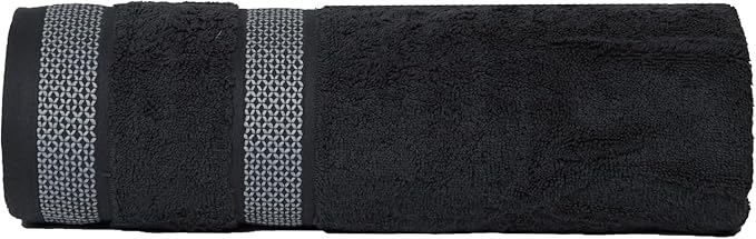 CASA COPENHAGEN Solitaire 4 Piece Bath Towel Set- Pine Grey, 600 GSM Designed in Denmark Made of Soft Egyptian Cotton for Bathroom, Kitchen & Shower