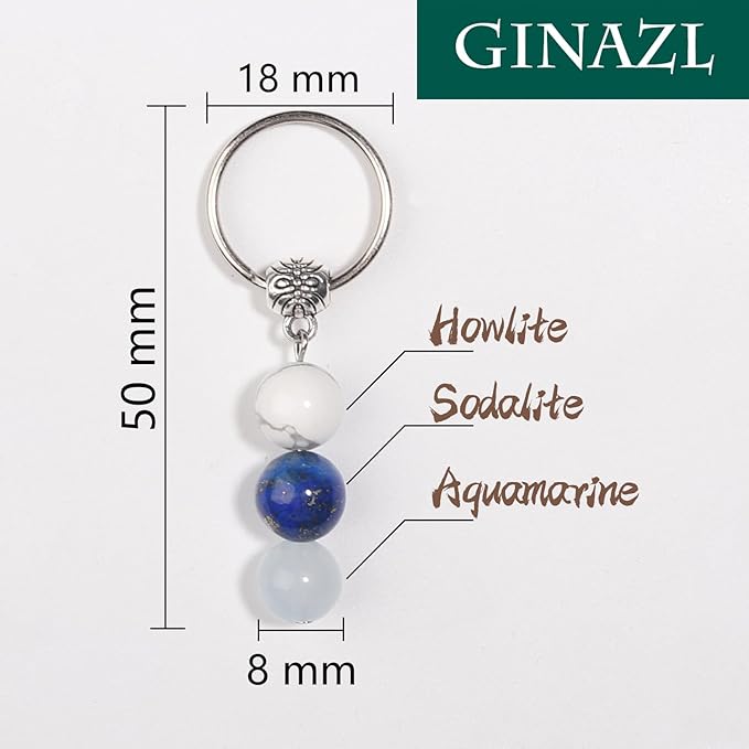 Natural Crystals Keychain Gift for New Beginnings, New Beginnings Gifts for Coworker Anxiety Relief Keychain for Women