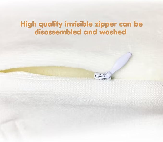 Soft Adjustable Pillow,Removable and Washable Breathable Bedding Set,White-1PC